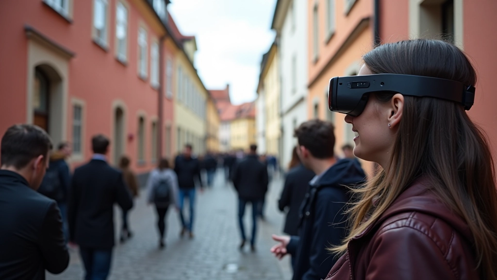 Liitreaalsuse näitus Tallinna vanalinnas, kus külastajad vaatavad interaktiivset sisu