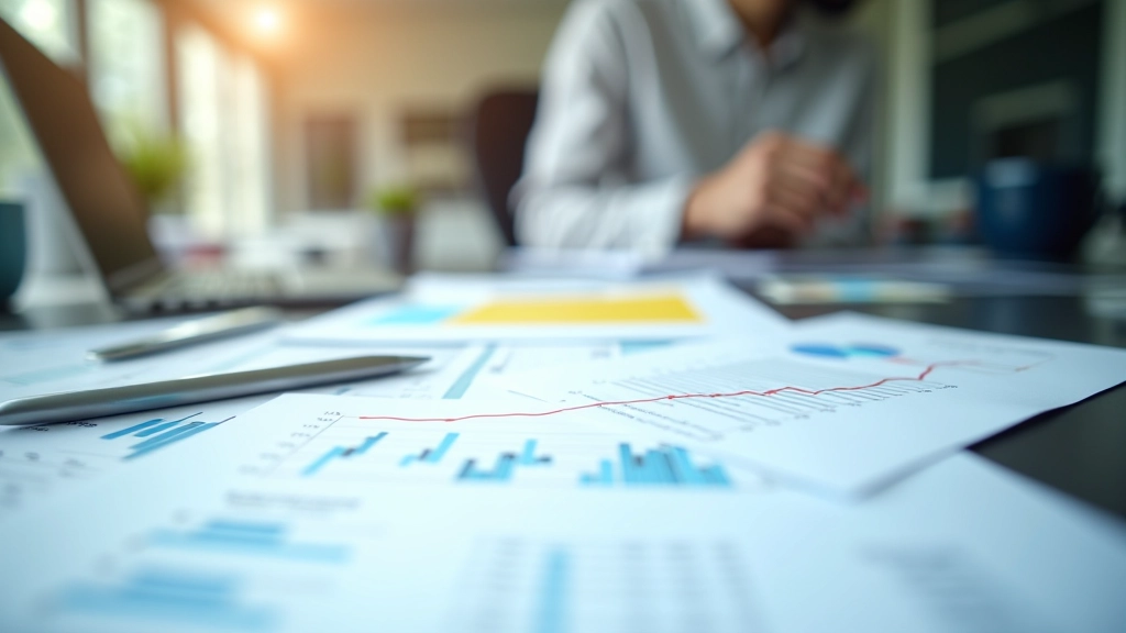 Modern economic data visualization and financial charts displayed on a professional workspace
